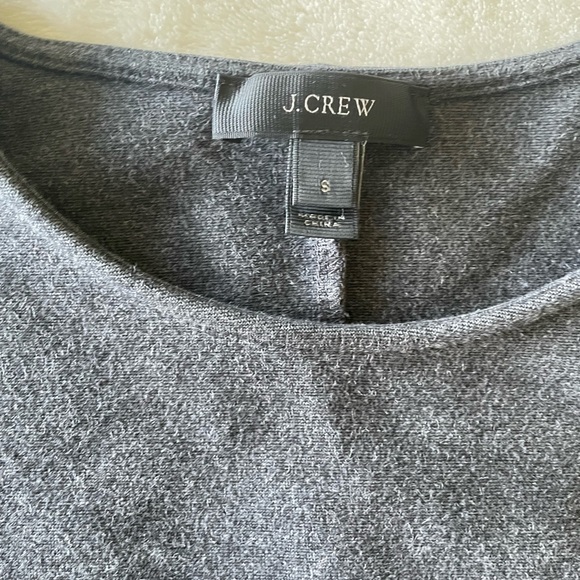 J.Crew Gray Structured Asymmetrical Origami Peplum Top - Picture 4 of 4